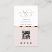 Roos Gold Metallic Grace Visitekaartje (Achterkant)