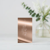 Roos Gold Metallic Grace Visitekaartje (Staand voorkant)
