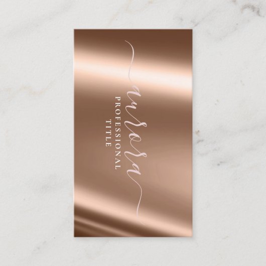 Roos Gold Metallic Grace Visitekaartje (Voorkant)