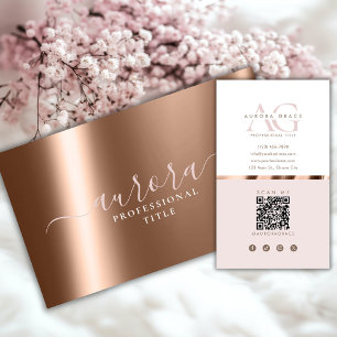 Roos Gold Metallic Grace Visitekaartje