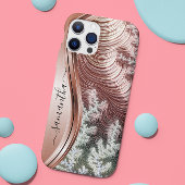 Roos Gold Metallic Handgeschreven Monogram Case-Mate iPhone Case