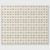 Roos Gold Metallic look Butterfly Wrapping Paper Cadeaupapier (Vlak)