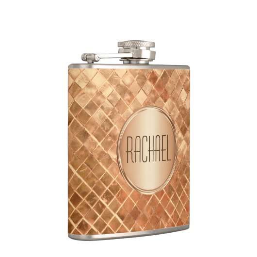 Roos Gold Metallic-Look Monogram Heupfles (Rechts)