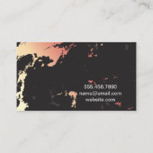 Roos Gold Metallic marmer | Abstract artistiek Visitekaartje (Achterkant)