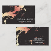 Roos Gold Metallic marmer | Abstract artistiek Visitekaartje (Voorkant / Achterkant)