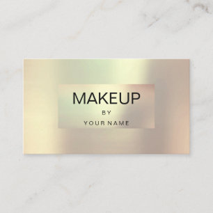 Roos Gold Metallic Parly Framed Makeup Artist Visitekaartje