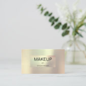 Roos Gold Metallic Parly Framed Makeup Artist Visitekaartje (Staand voorkant)