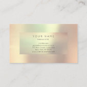 Roos Gold Metallic Parly Framed Makeup Artist Visitekaartje (Achterkant)