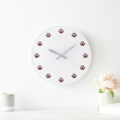 Roos Gold Metallic Paw Drukt af als getallen Grote Klok (Huis)