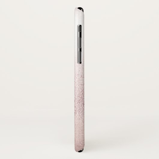 Roos Gold Metallic Wine Quote met naam Case-Mate iPhone Case (Achterkant/links)