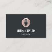 Roos Gold Microphone Voice Actor Visitekaartje (Voorkant)