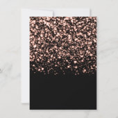 Roos Gold Midnight Glam Sweet 16 Birthday Party Save The Date (Achterkant)