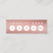 Roos Gold Mini Chique Modern Minimalist Klantenkaartje (Achterkant)