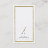 Roos Gold Minimal Gold Border Hair Stylist Visitekaartje (Achterkant)