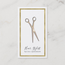 Roos Gold Minimal Gold Border Hair Stylist Visitekaartje