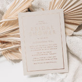 Roos Gold Minimal Modern Vrijgezellenfeest Folie Uitnodiging