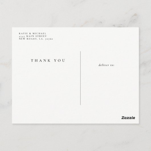 Roos Gold Minimal Typography Dank je kaarten (Achterkant)