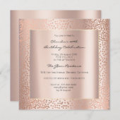 Roos Gold Minimale Stippen Blush Confetti Birthday Kaart (Voorkant / Achterkant)