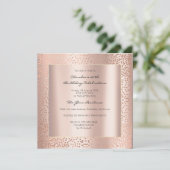 Roos Gold Minimale Stippen Blush Confetti Birthday Kaart (Staand voorkant)