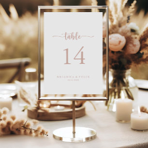 Roos Gold Minimalist Calligraphy Wedding Kaart