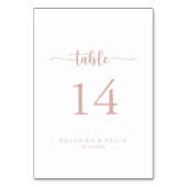 Roos Gold Minimalist Calligraphy Wedding Kaart (Voorkant)