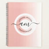 Roos Gold Minimalist Elegant Logo op maat Planner (Voorkant)