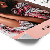 Roos Gold Minimalist Fotograaf Marketing Foto Poster (Hoek)