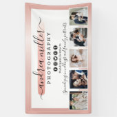 Roos Gold Minimalist Fotograaf Marketing Foto's Spandoek (Verticaal)