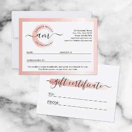 Roos Gold Minimalist Logo Cadeaubon Kaart