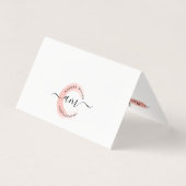 Roos Gold Minimalist Logo Klantenkaart Hartelijk d Kaart (Achterkant)