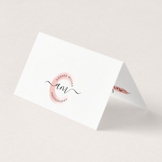 Roos Gold Minimalist Logo Klantenkaart Hartelijk d Kaart (Achterkant)