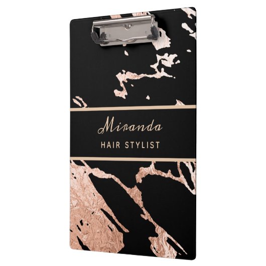 Roos Gold Minimalist Luxury Pink Marble Pattern Klembord (Links)