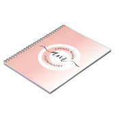 Roos Gold Minimalist persoonlijke Logo legant Notitieboek (Linkerzijde)