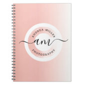 Roos Gold Minimalist persoonlijke Logo legant Notitieboek (Voorkant)