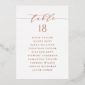 Roos Gold Minimalist Script Trouwstoel Kaart (Voorkant)