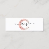 Roos Gold Minimalist Verf Aangepaste Logo Mini Visitekaartje (Voorkant)