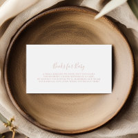 Roos Gold Minimalistisch Baby shower Boekaanvraag