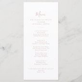 Roos Gold minimalistisch dinermenu Menu (Voorkant)