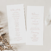 Roos Gold minimalistisch huwelijksprogramma Programmakaart