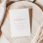 Roos Gold-minimalistisch Vrijgezellenfeest voor ka Kaart<br><div class="desc">Dit roos goud minimalistische kalligrafie brudale doucheuitnodiging is perfect voor een rittige trouwdouche. Het eenvoudige en elegante ontwerp kenmerkt klassieke en fancy manuscripttypografie in roos goud en wit.</div>