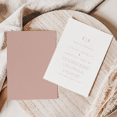 Roos Gold-minimalistische familieweddenschap Initi Kaart