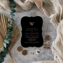 Roos Gold minimalistische monogram bruiloft