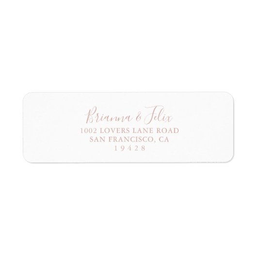 Roos Gold-minimalistische retouradreslabel Etiket (Voorkant)