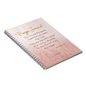 Roos Gold Mist Gold Lettering, gepersonaliseerd ge Notitieboek (Rechterzijde)