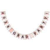 Roos Gold Modern 2025 Afstudeerder Party Afstudere Vlaggetjes (Alle)