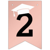 Roos Gold Modern 2025 Afstudeerder Party Afstudere Vlaggetjes (Eerste vlag)