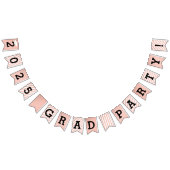 Roos Gold Modern 2025 Afstudeerder Party Afstudere Vlaggetjes (Alle)