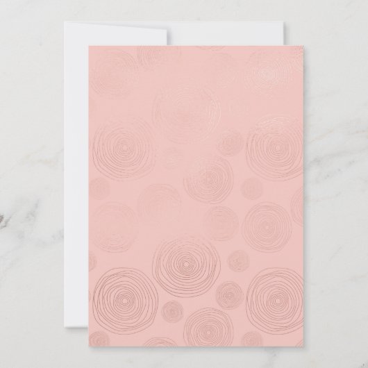 Roos Gold Modern Abstract Floral | Quinceañera Kaart (Achterkant)