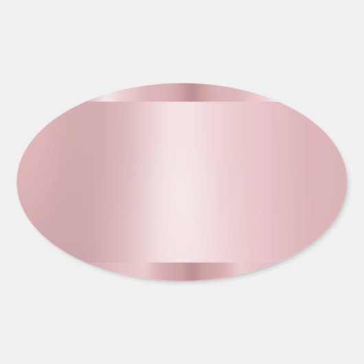 Roos Gold Modern Blank Sjabloon Elegant Trendy Ovale Sticker (Voorkant)