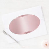 Roos Gold Modern Blank Sjabloon Elegant Trendy Ovale Sticker (Envelop)